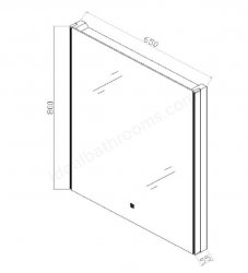 RAK Mirrors 800x650 Resort LED Mirror