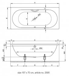 Bette Starlet Bath 165 x 70cm