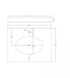 RAK Washington 600mm Grey Basin Unit