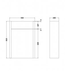 RAK Washington 550mm Grey WC Unit