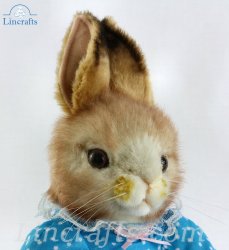 Soft Toy Dressed Girl Bunny Rabbit by Hansa (28cm) 7833