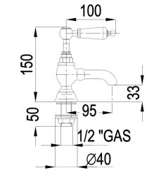 Silverdale Berkeley Basin Pillar Taps - Chrome
