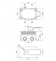 RAK Resort Thermostatic Dual Outlet Concealed Shower Valve