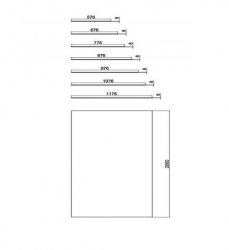 RAK Feeling Glass 900 x 2000mm Glass Panel