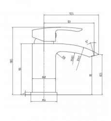 RAK Curve Black Mono Basin Mixer
