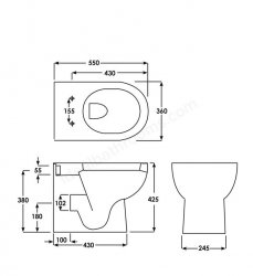 RAK Tonique Back To Wall WC Pan