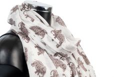 Elephant Design Scarf Cotton Pashmina