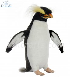 Soft Toy Bird, Crested Penguin by Hansa (24cm. H) 7098