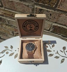Brown Black Wooden Mens Watch - Botanica