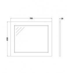 RAK Washington 800mm Flat Greige Mirror