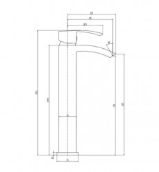 RAK Metropolitan Tall Mono Basin Mixer Tap