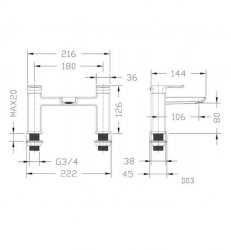 RAK Summit Bath Filler