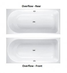 Bette Ocean Rectangular Bath 150 x 70cm (Overflow Rear)