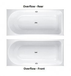 Bette Ocean Low-Line Rectangular Bath 170 x 80cm (Overflow Rear)