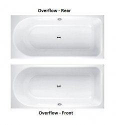 Bette Ocean Low-Line Rectangular Bath 180 x 80cm (Overflow Rear)