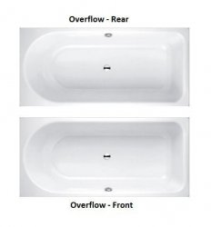 Bette Ocean Low-Line Rectangular Bath 170 x 75cm (Overflow Rear)