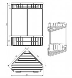 RAK Double Corner Basket