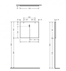 RAK Joy 80 x 68 Wall Hung Mirror