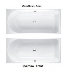 Bette Ocean Rectangular Bath 170 x 80cm (Overflow Rear)