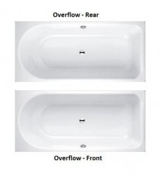 Bette Ocean Rectangular Bath 170 x 75cm (Overflow Rear)