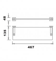 RAK Cubis Glass Shelf