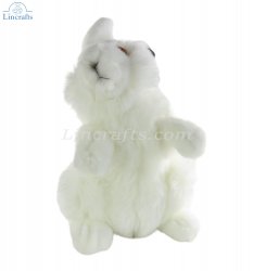 Soft Toy White Rabbit, Arctic Hare by Living Nature (28cm) AN477