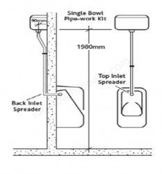 RAK Compact 4.5l Urinal Cistern Complete With Pipe Sets, Spreader And Waste For 1 Urinal