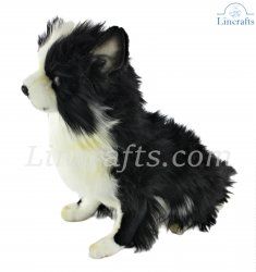 Soft Toy Dog, Black & White Chihuahua by Hansa (23cm.H) 6504