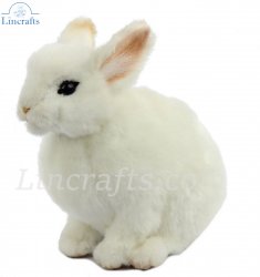 Soft Toy Pygmy Rabbit White by Hansa (18cm.L) 8127