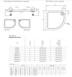Mira Flight Low 1000 x 1000mm Quadrant Shower Tray