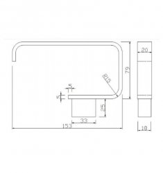 RAK Moon Black Toilet Roll Holder