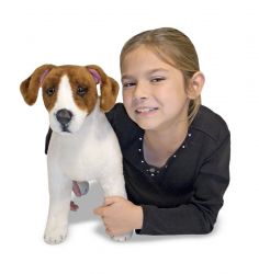 Lifelike Jack Russell Dog Plush Soft Toy - Melissa & Doug