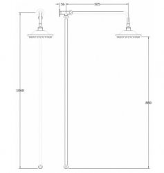 Bayswater Chrome Rigid Riser Kit