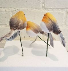 Robin Fat Reggie Bird Pick x 3 - 18cm - Sincere