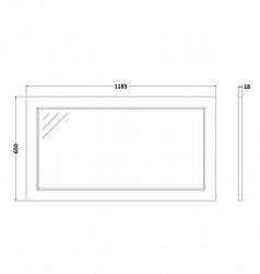 RAK Washington 1200mm Flat Grey Mirror