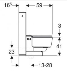 Geberit Aquaclean Mera Care Classic Floor Standing Close Coupled Shower Toilet - White Alpine