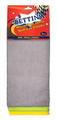 Bettina 3pc Microfibre Ultra Car Buff Cloths