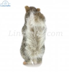 Soft Toy Grey Squirrel With Nut by Hansa (20cm) 4841