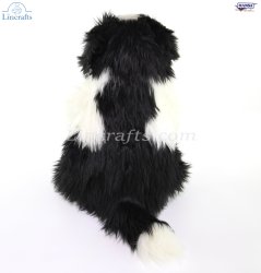 Soft Toy Border Collie Dog Puppet by Hansa (29cm) 8349