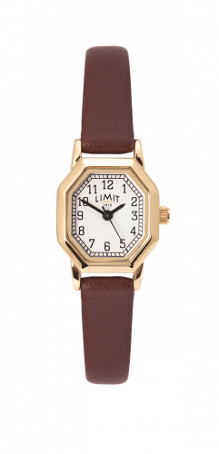 Ladies Limit White Dial Tan Strap Watch