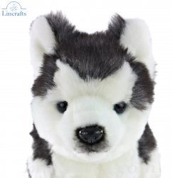 Soft Toy Dog, Husky Pup by Hansa (19cm.H) 6969