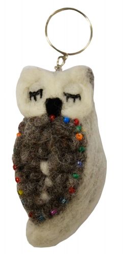 Felt - Keyring - Sleepy Owl