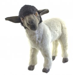 Soft Toy Black Faced Suffolk Sheep Standing by Hansa (33cm) 7822