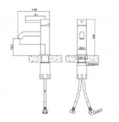 RAK Prima Tech Mono Basin Mixer