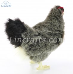Soft Toy Bird, Grey Hen by Hansa (30cm) 5622