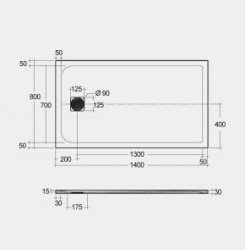 RAK Feeling Trays 1400 x 800 Cappuccino Rectangular Tray