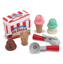 Melissa & Doug Scoop & Stack Ice Cream Wooden Play Set 