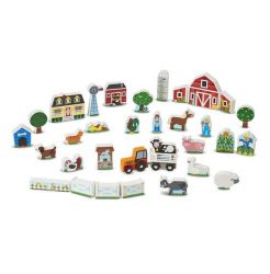 Melissa & Doug Farm & Tractor Wooden Play Set 