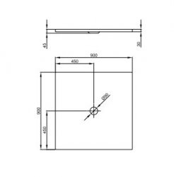 Bette Floor 1100 x 800mm Rectangular Shower Tray