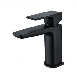 RAK Moon Black Mono Basin Mixer with Clicker Waste